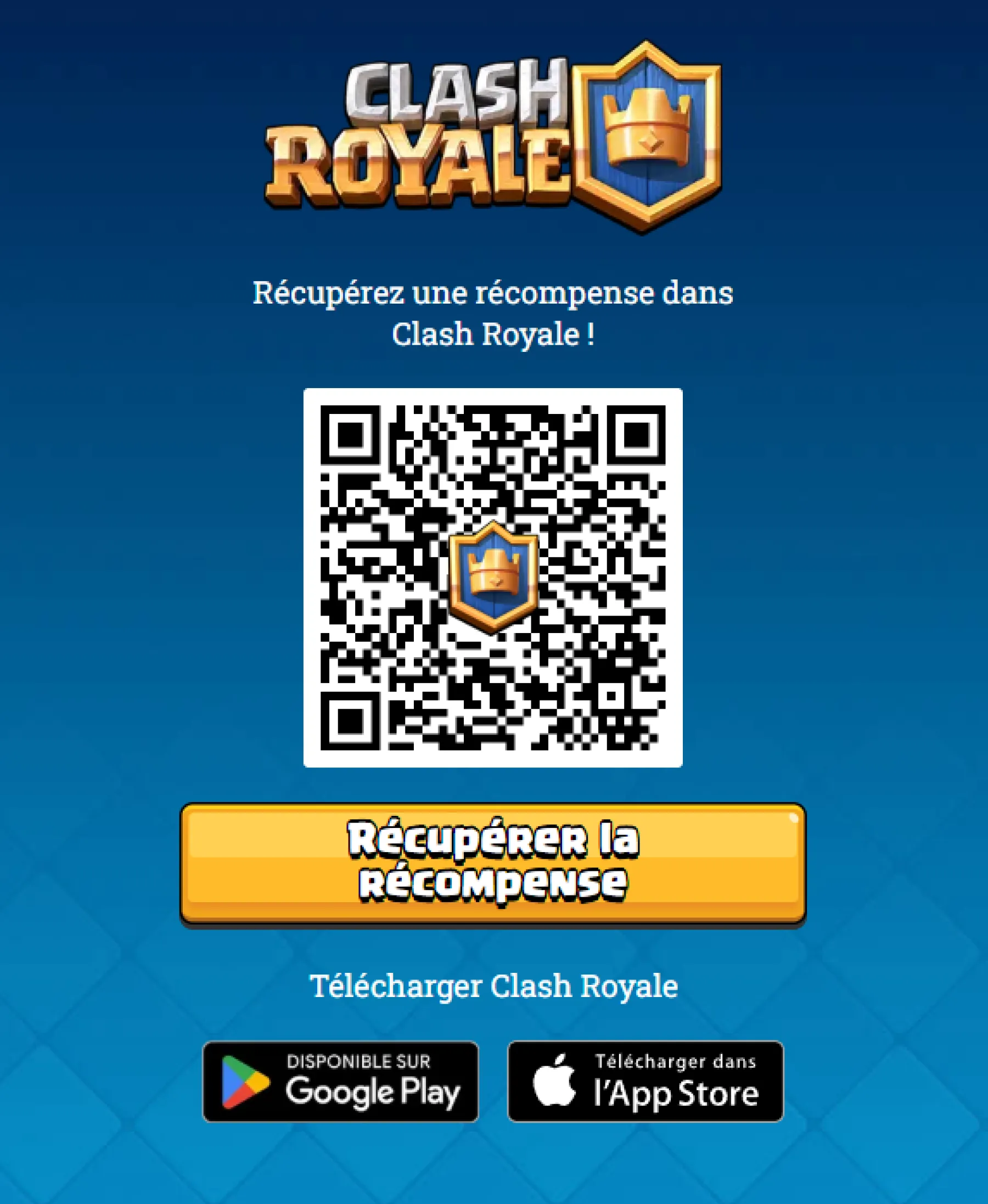 Récupérez une récompense dans Clash Royale ! Récupérez une récompense dans Clash Royale !