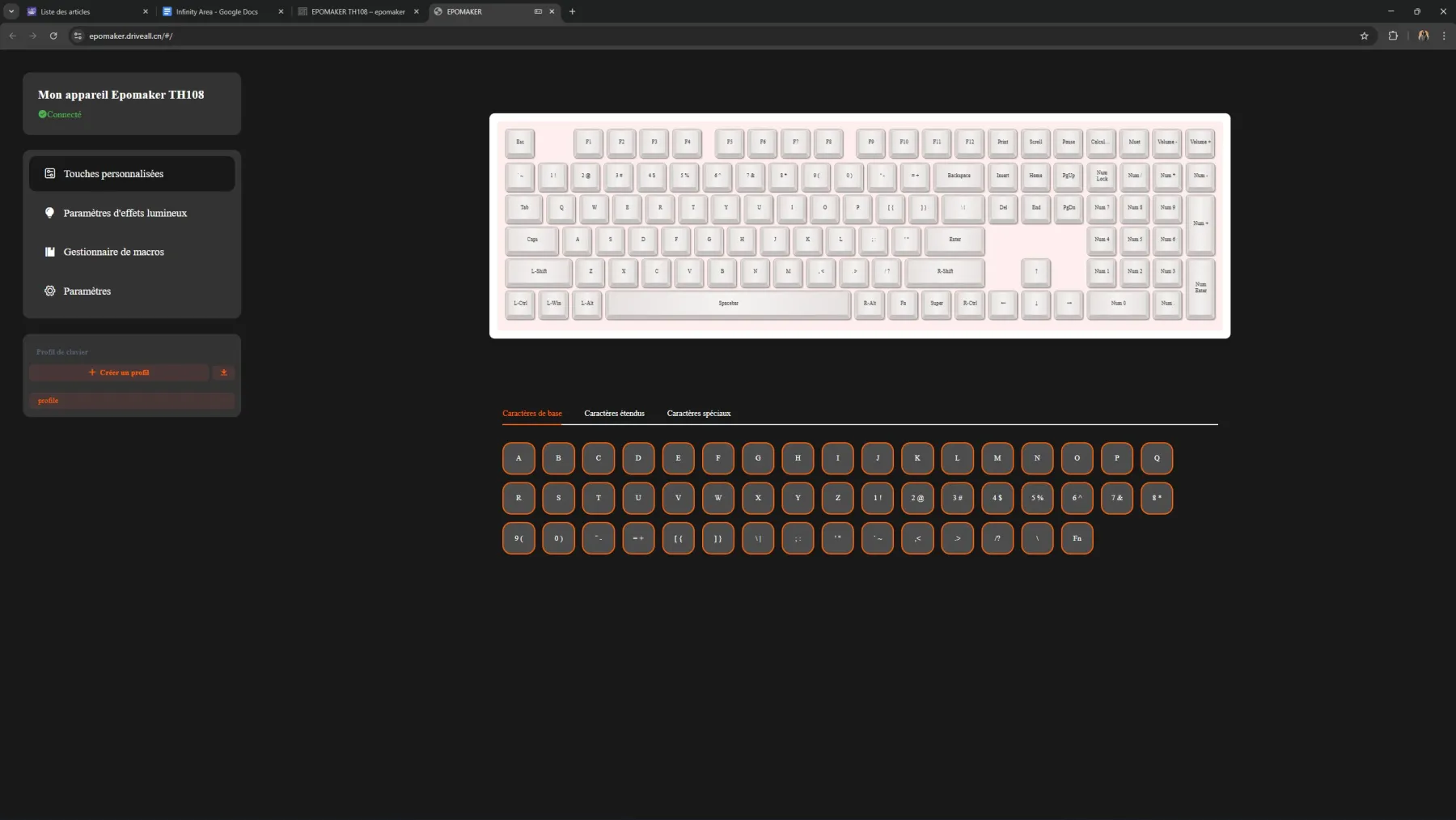 Image de Epomaker TH108 Sea Salt Silent logiciel