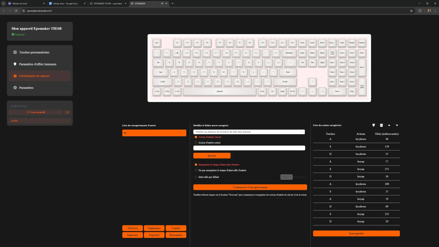 Image de Epomaker TH108 Sea Salt Silent logiciel