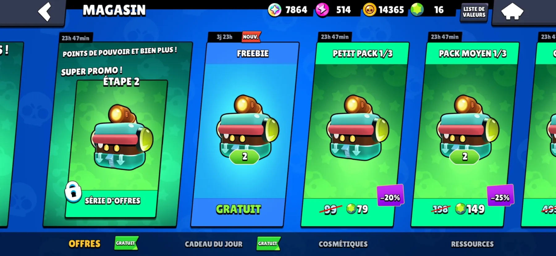 deux Boîtes Glowbert Brawl Stars