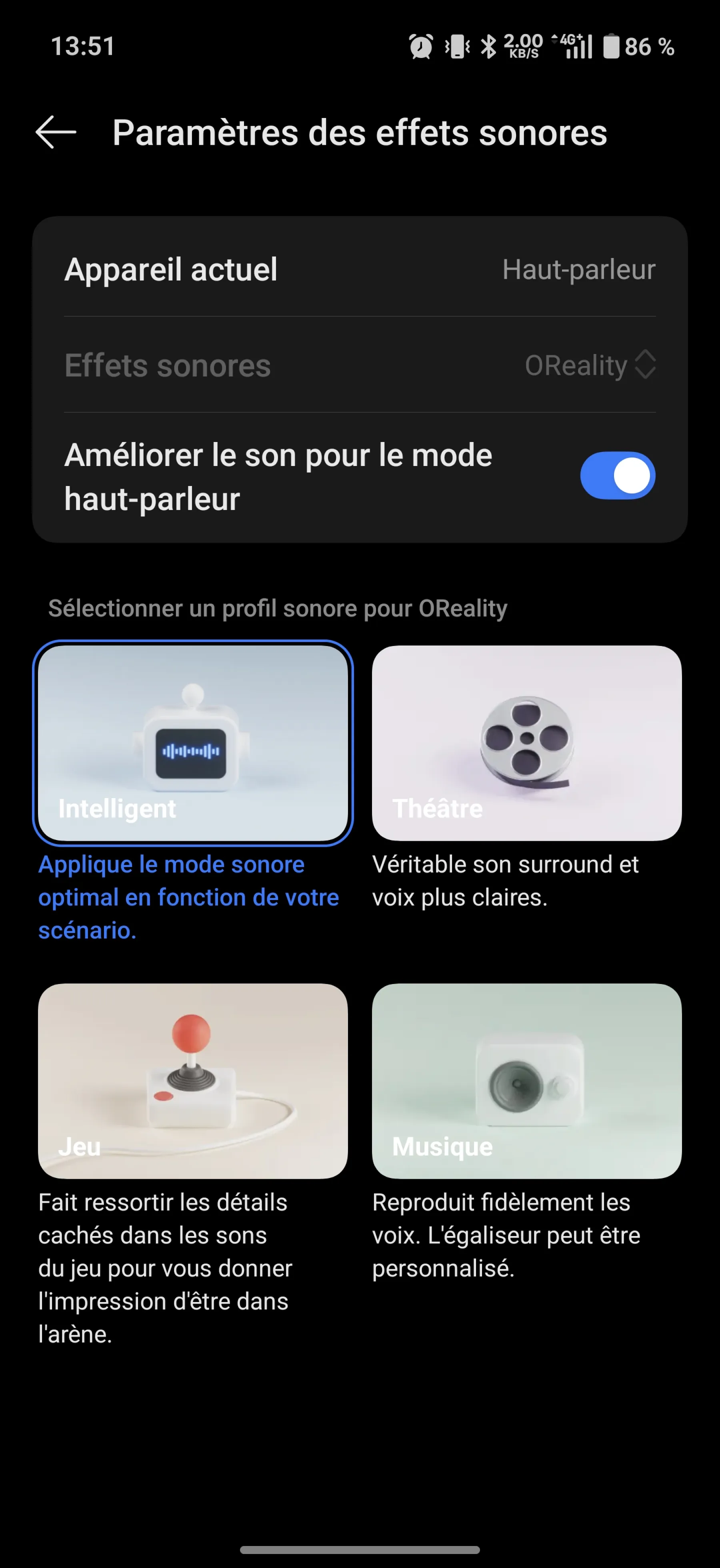 Paramètre Effets Sonores