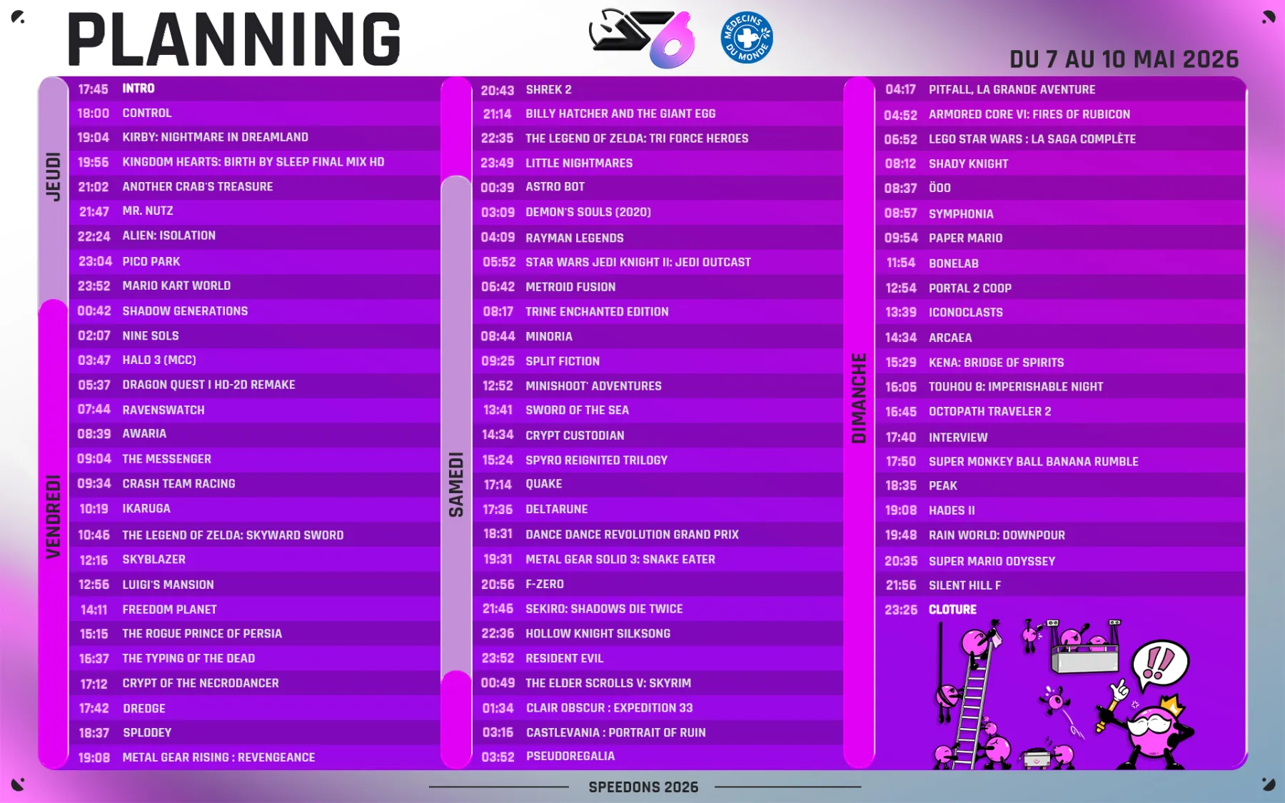 Planning SpeeDons Planning SpeeDons