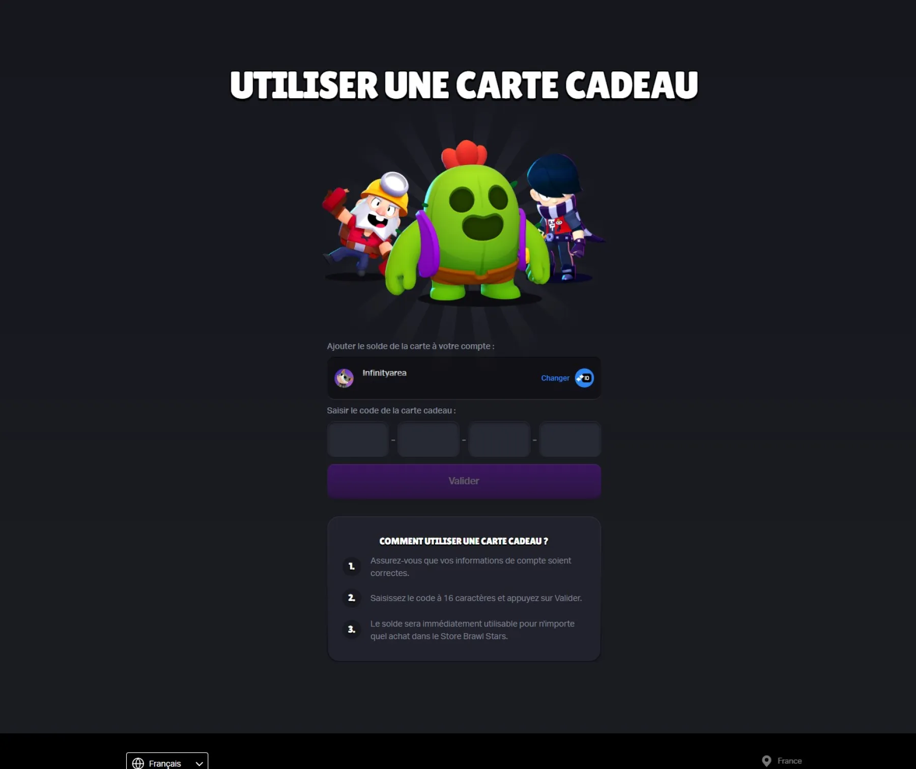 Utiliser une carte cadeau Supercell