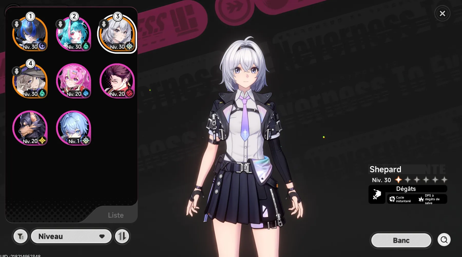 Menu formation Neverness to Everness