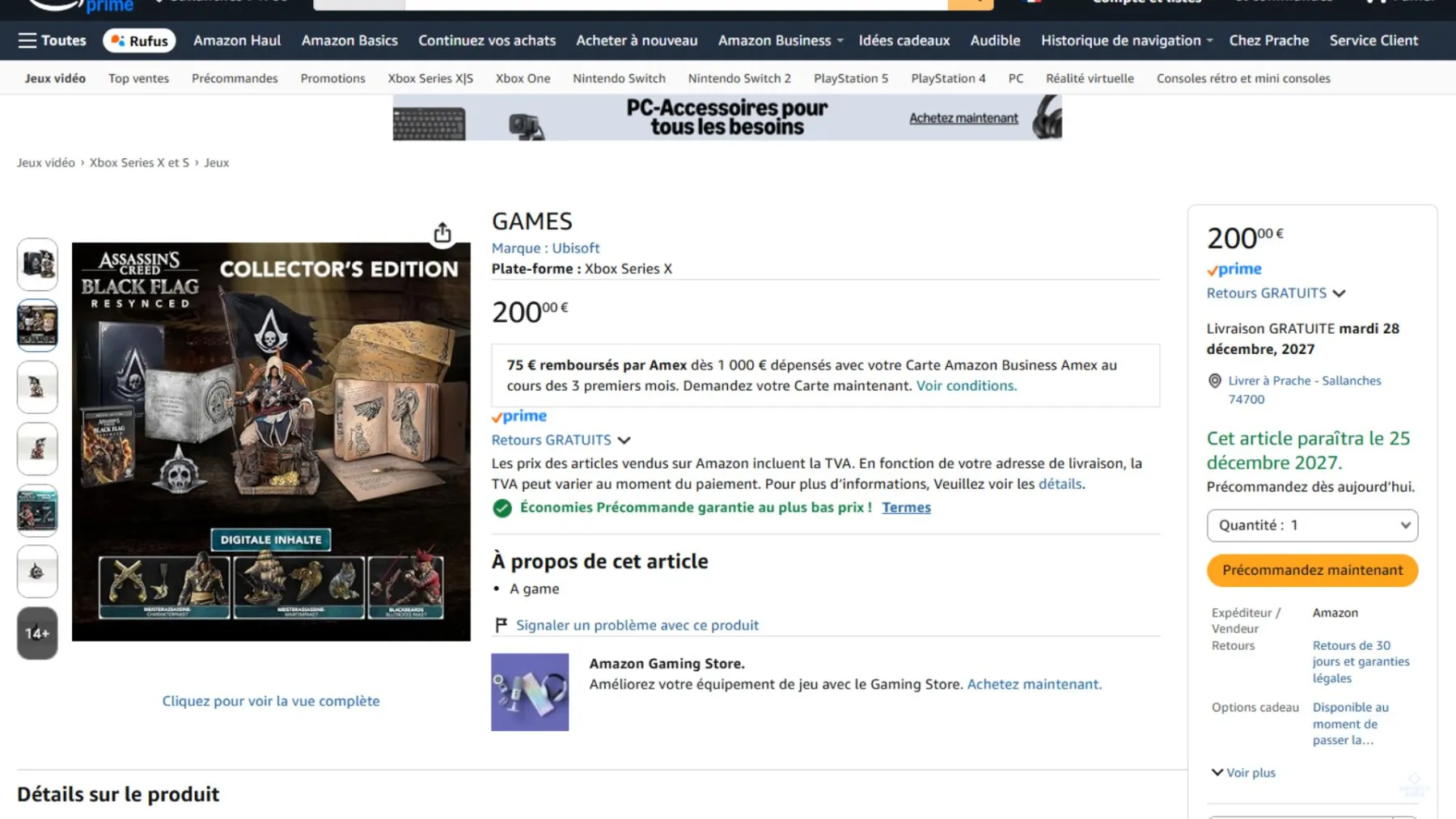 édition collector d’Assassin’s Creed Black Flag Resynced