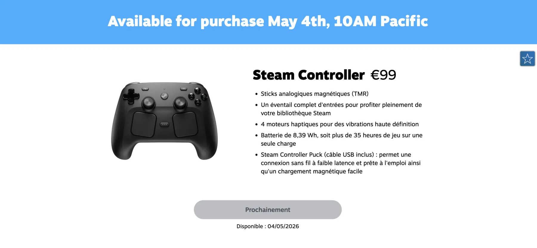 image du Steam Controller