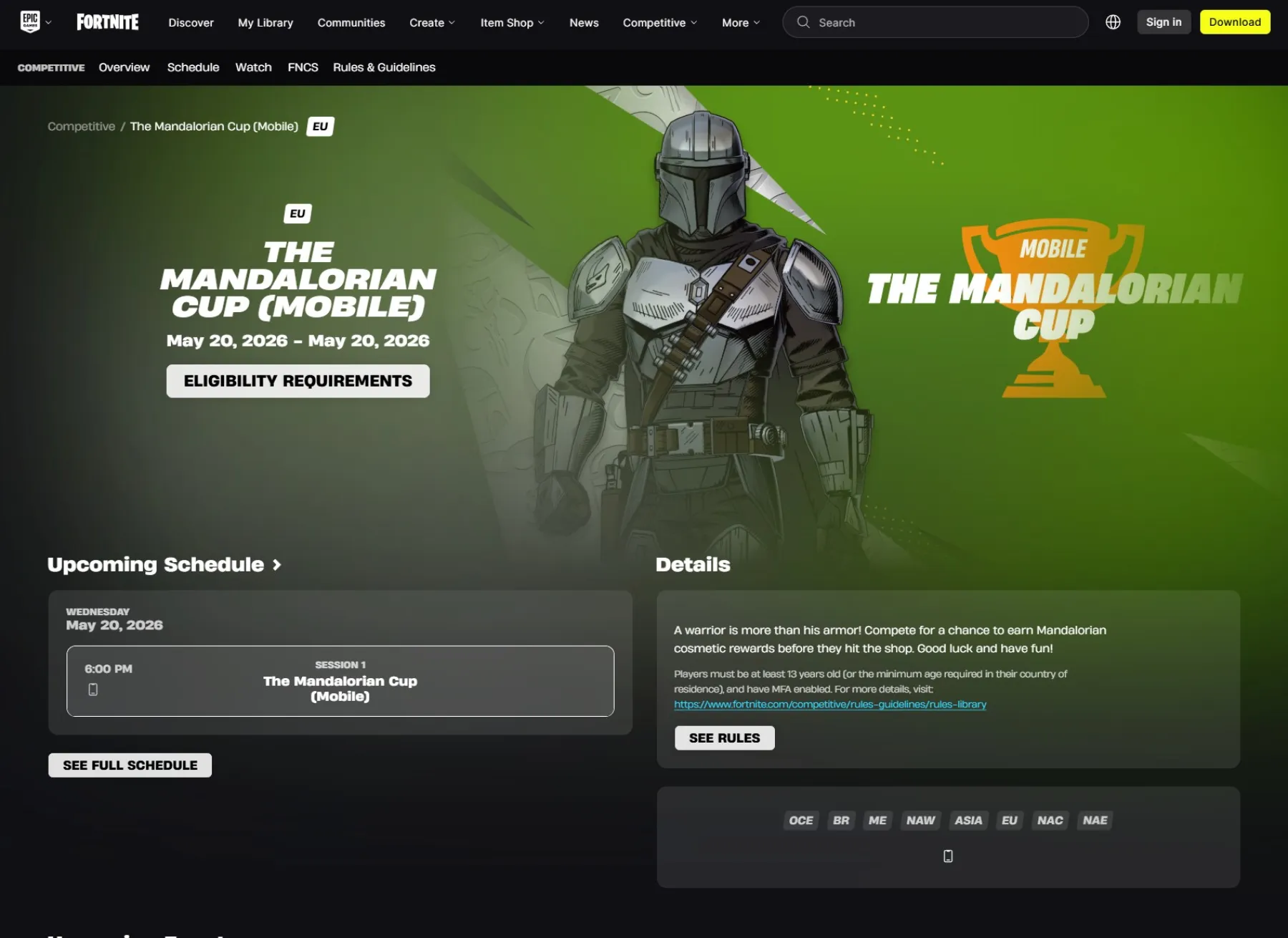 Mandalorian Cup Fortnite