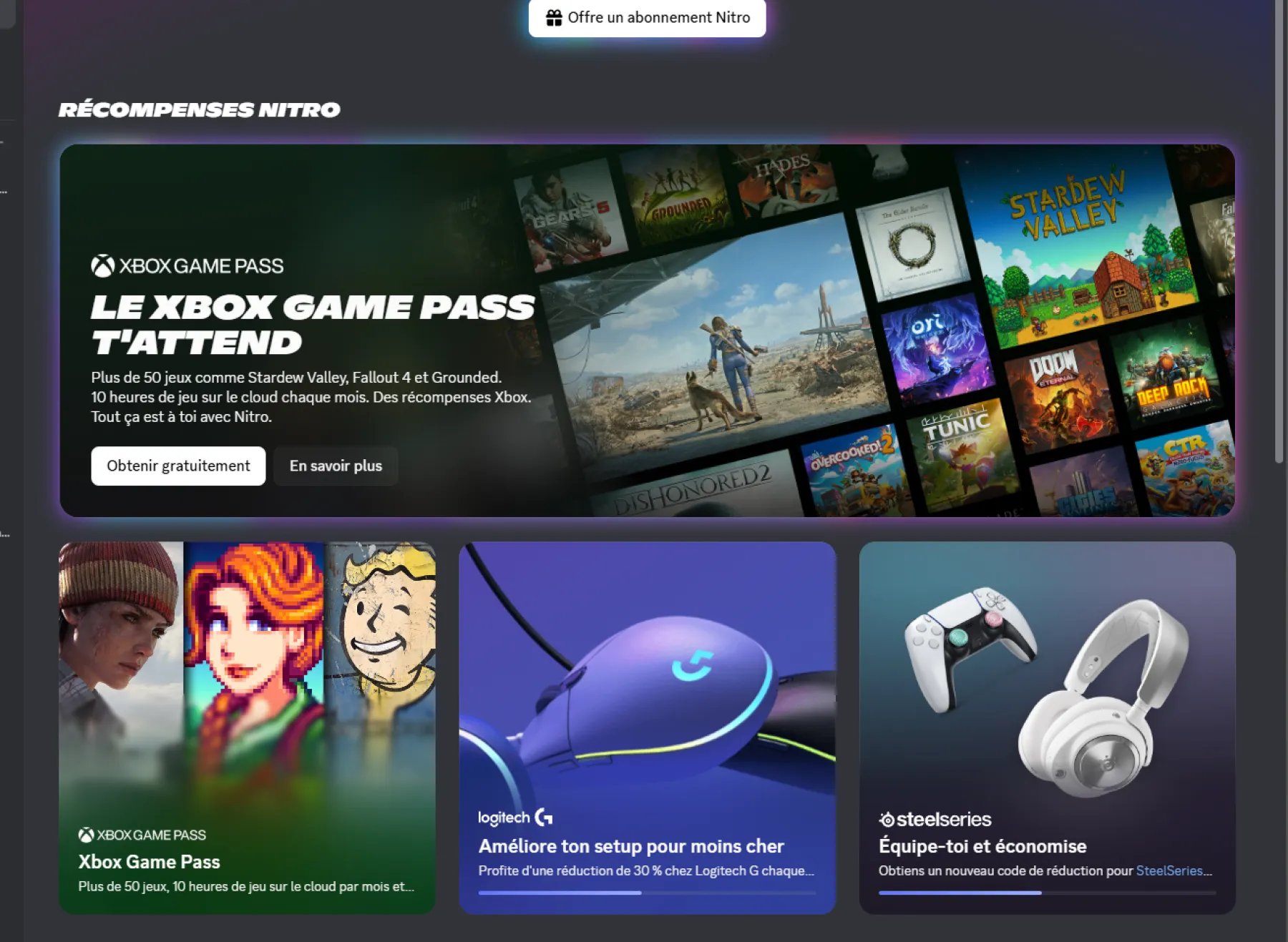 Xbox Game Pass x Discord Nitro