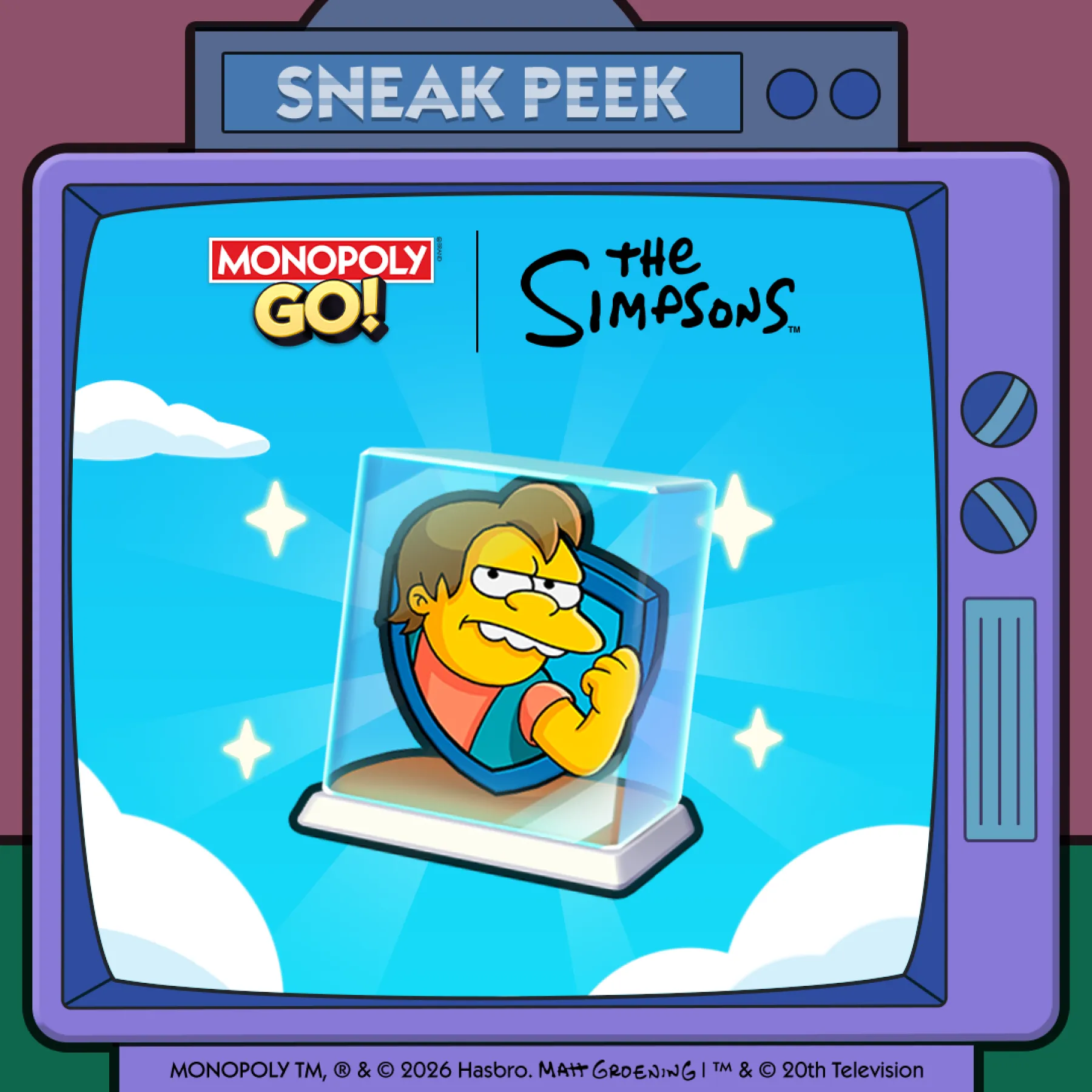 Image de bouclier The Simpsons x Monopoly GO Image de bouclier The Simpsons x Monopoly GO