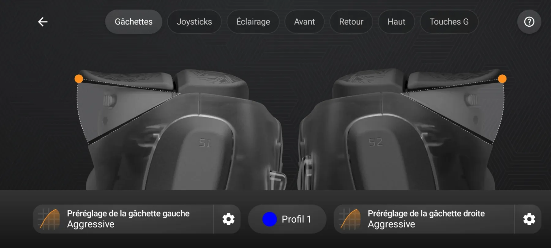 SCUF Omega - Configuration Gâchettes SCUF Omega - Configuration Gâchettes