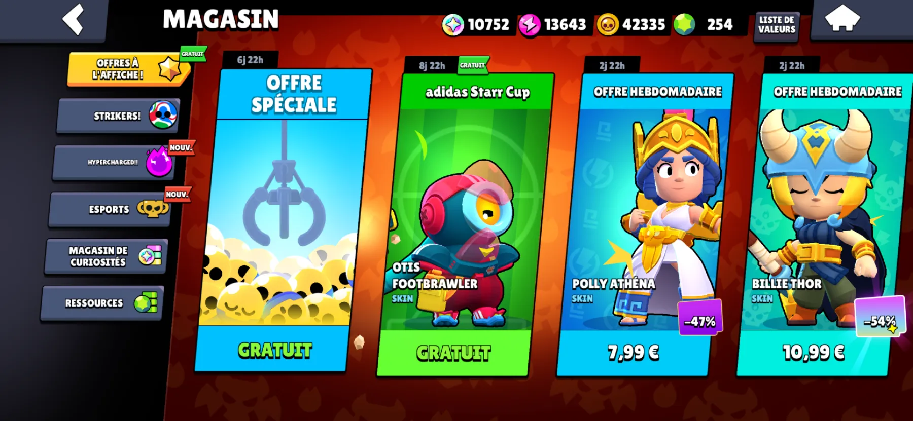 récompenses Brawl Stars