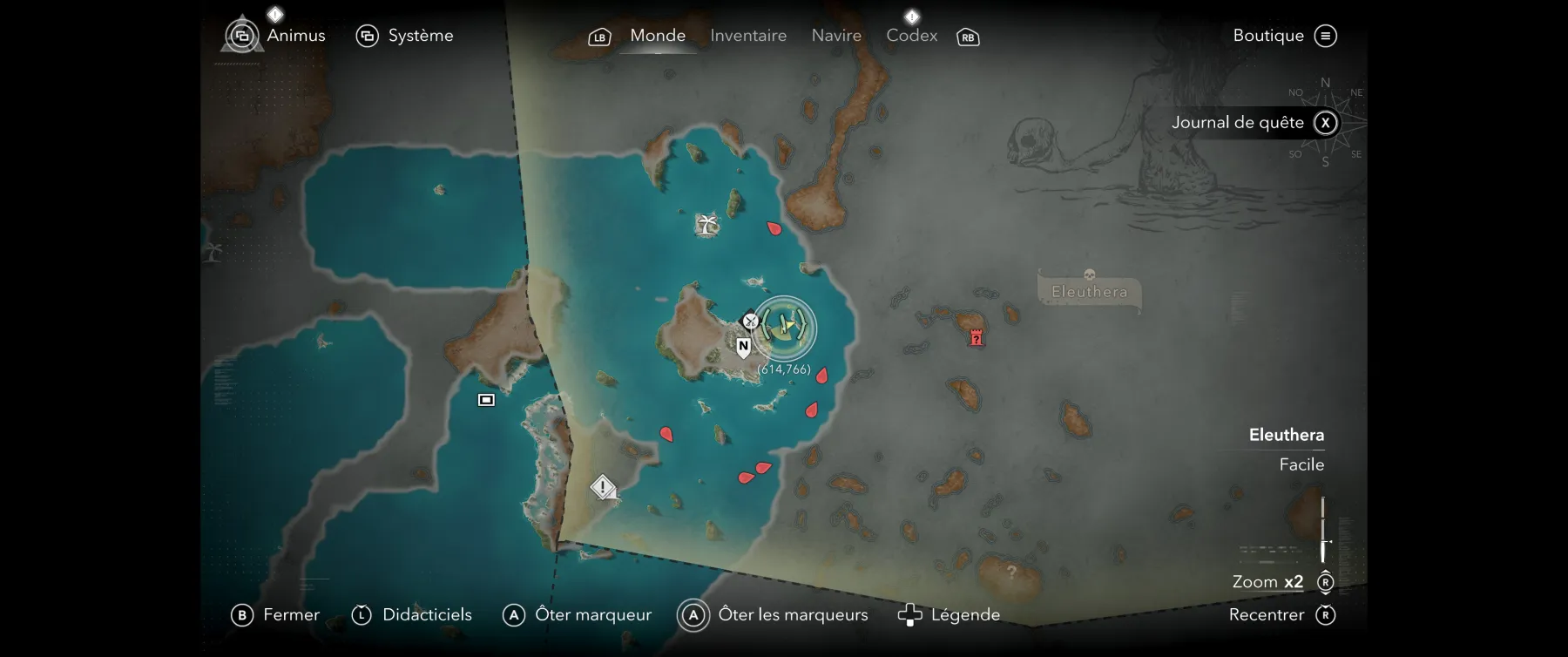 Emplacement du médaillon