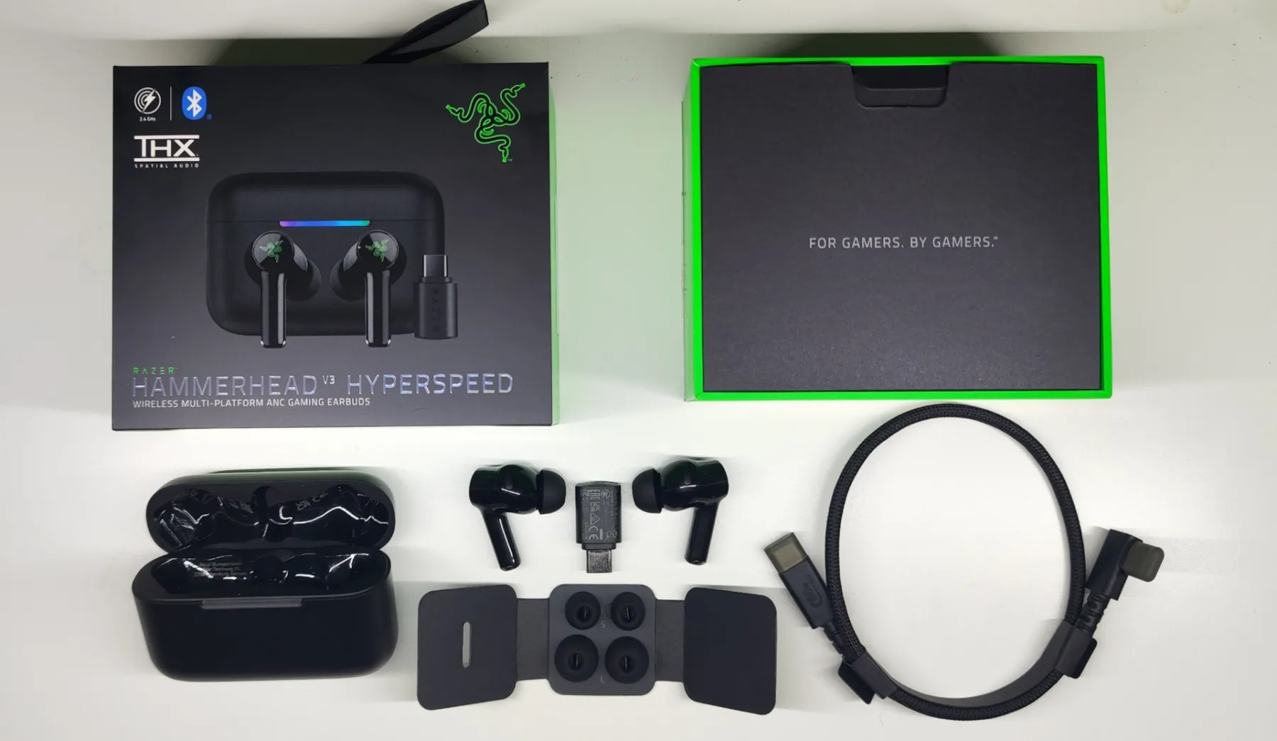 Razer Hammerhead V3 HyperSpeed - Contenu de la boîte