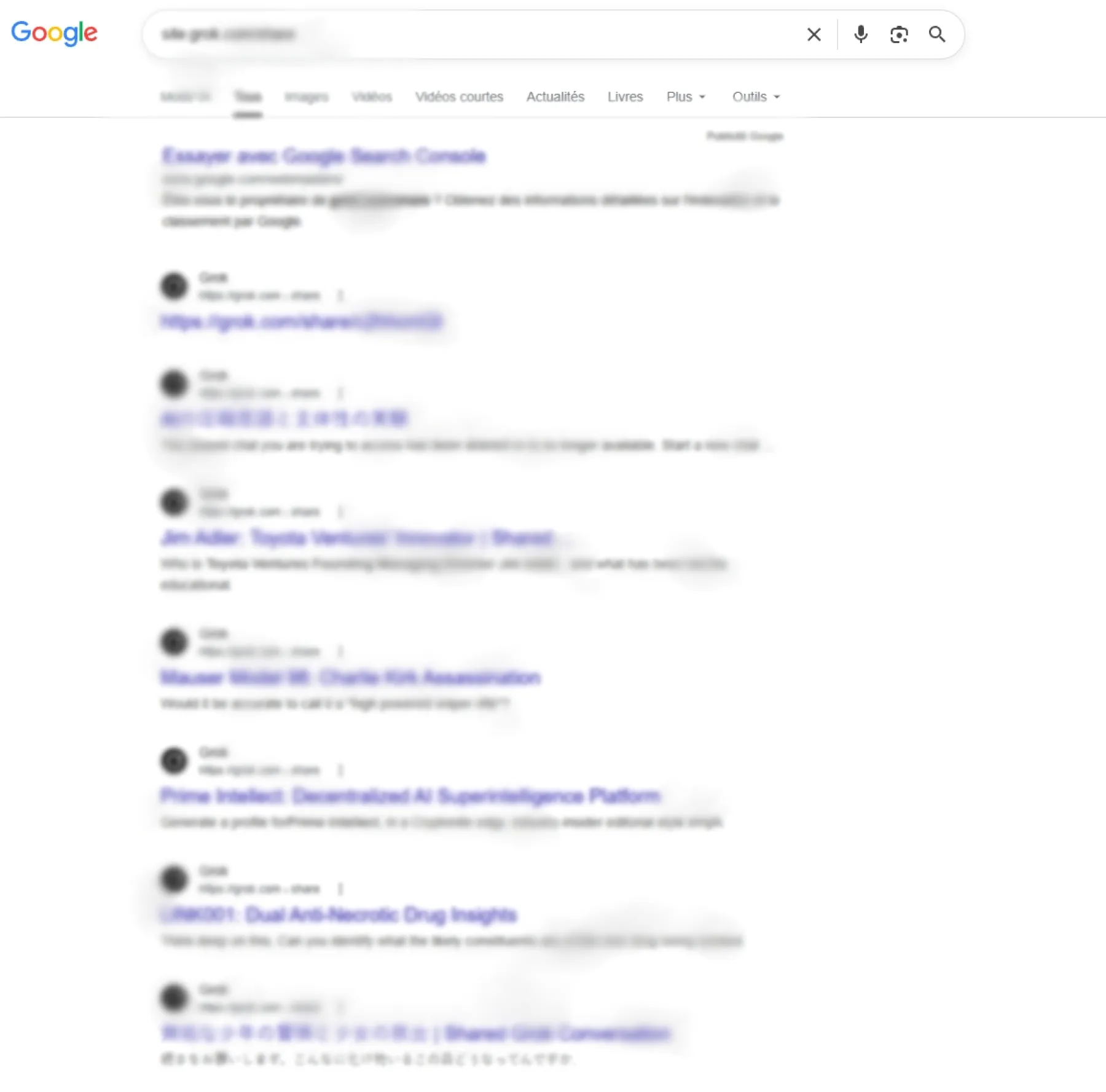 Grok dans Google