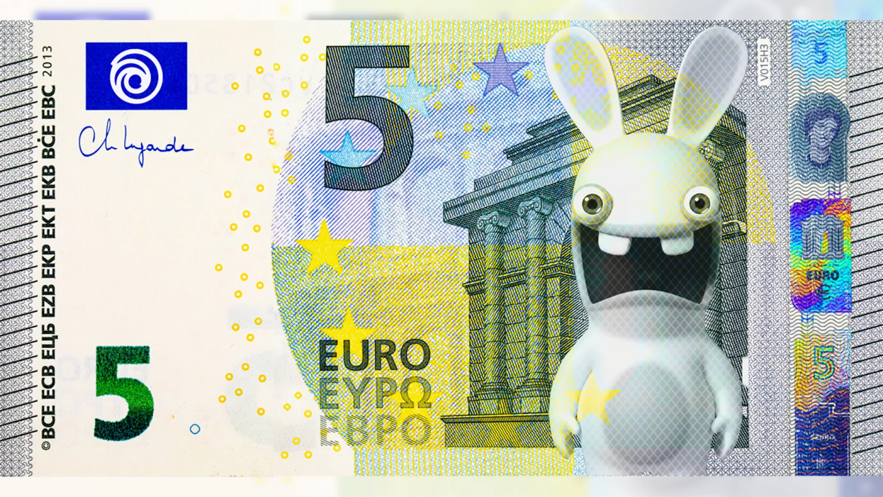 Billet de 5€ Lapin Crétin - Ubisoft