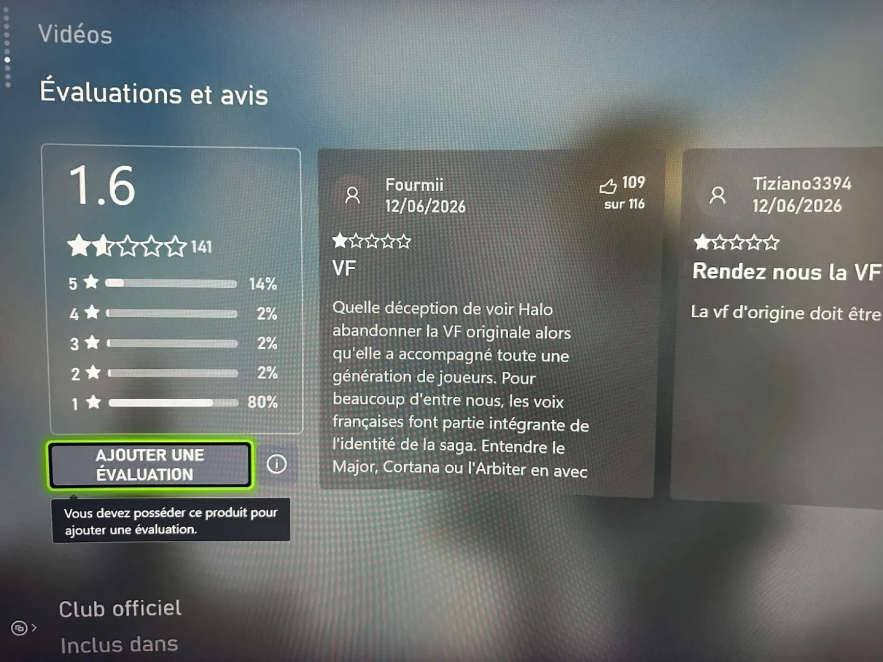 Image des avis sur le jeu sur XBOX Image des avis sur le jeu sur XBOX