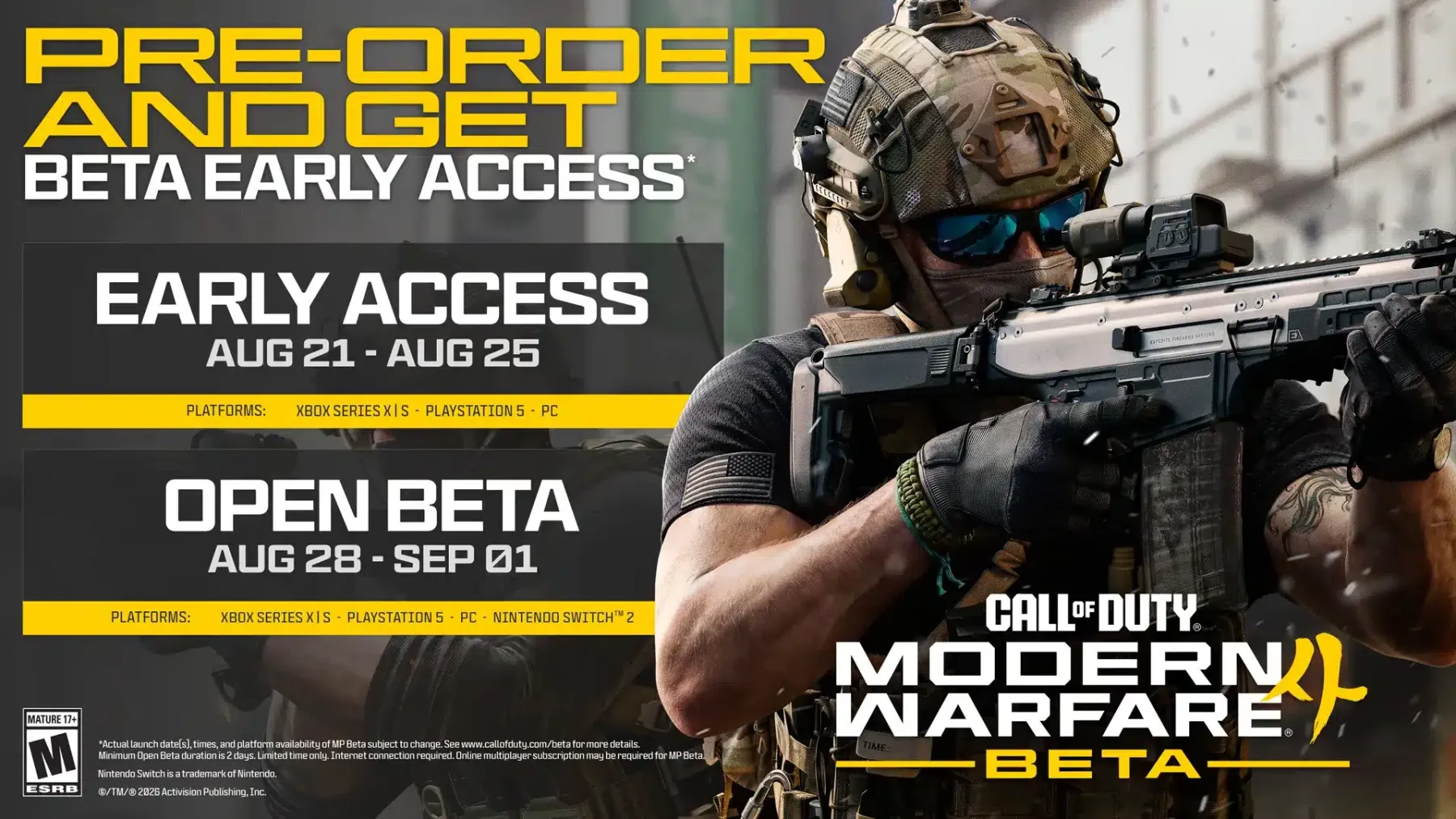 MW4 Dates de la Bêta MW4 Dates de la Bêta