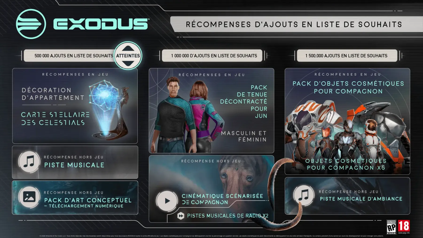 Récompenses EXODUS
