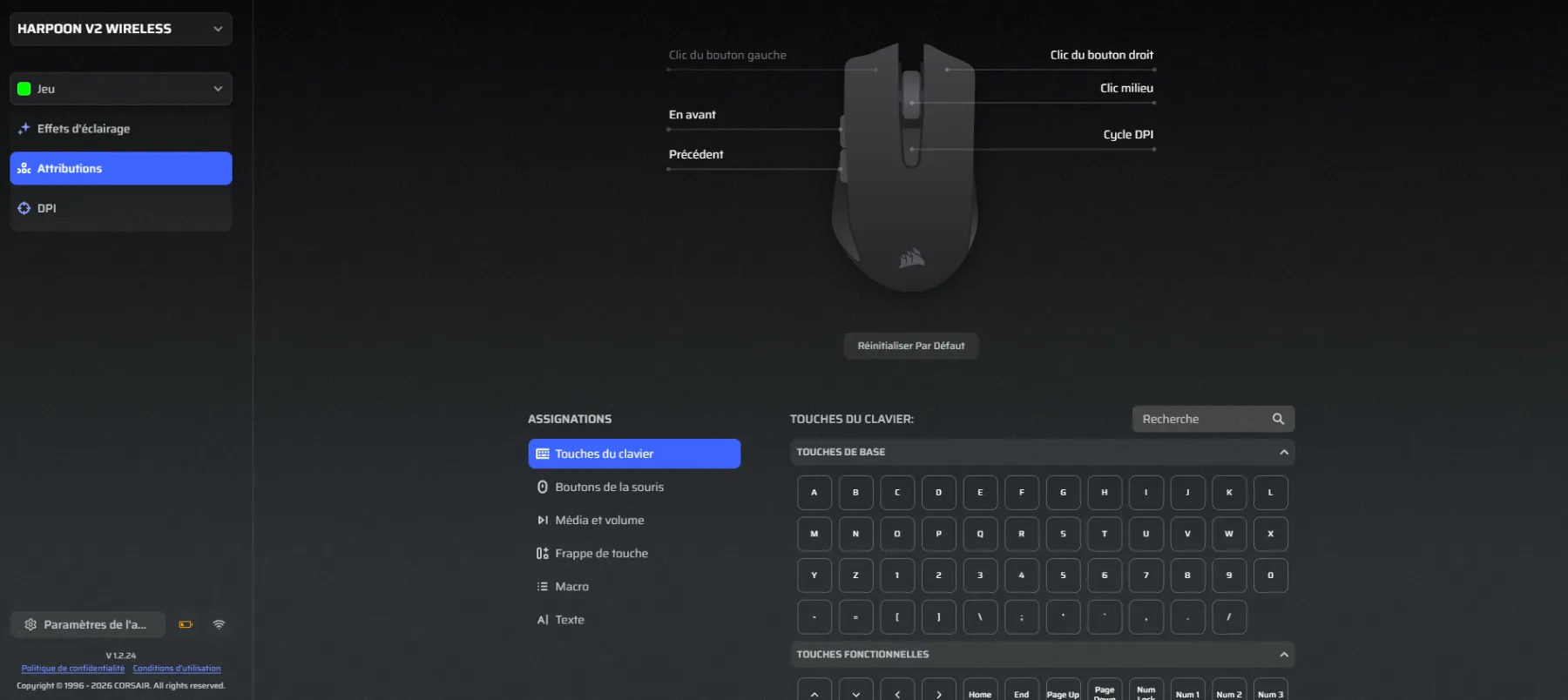 Image de la souris Corsair Harpoon V2 Wireless Image de la souris Corsair Harpoon V2 Wireless