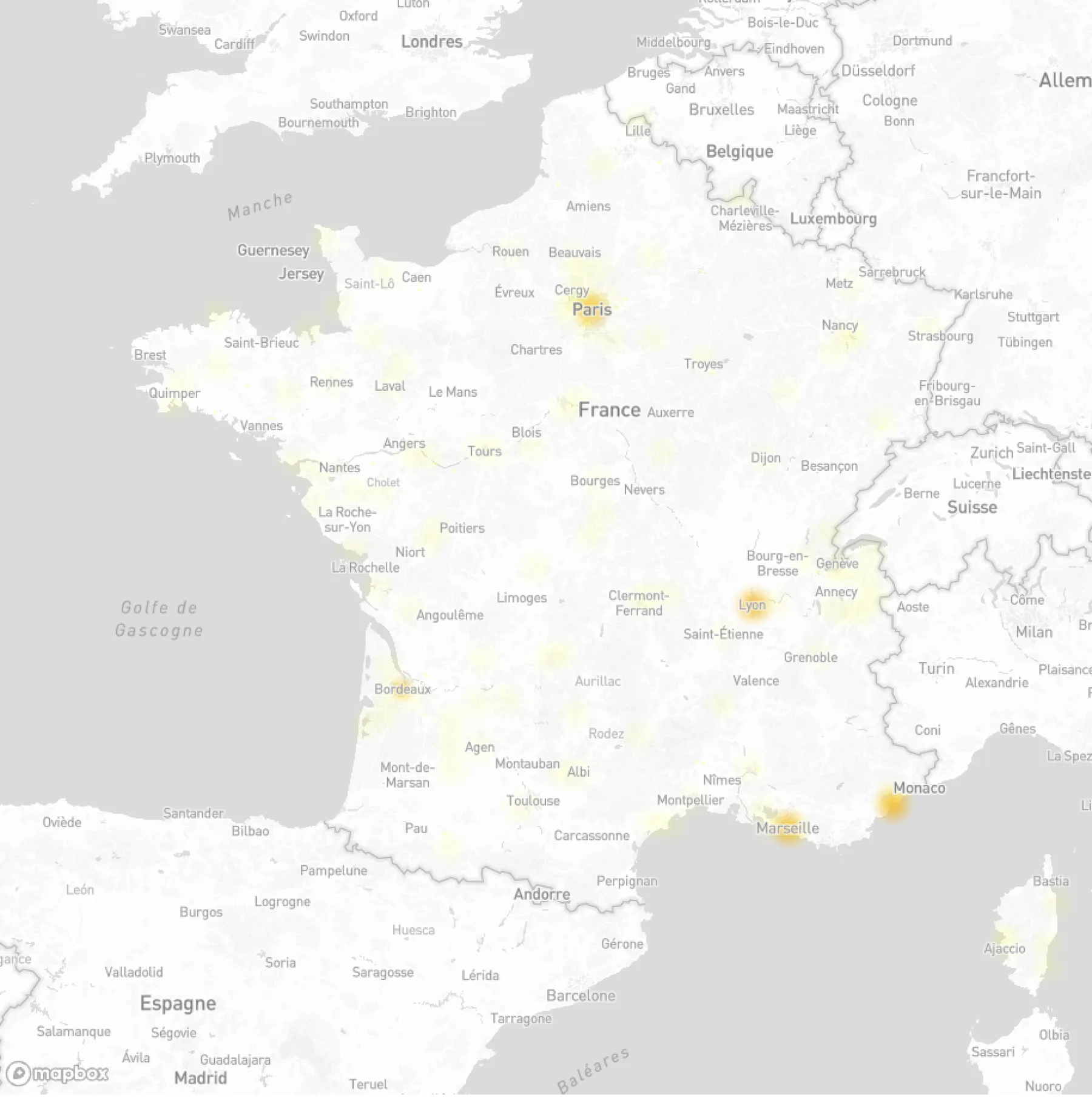 Problèmes Bouygues Télécom via Downdetector 