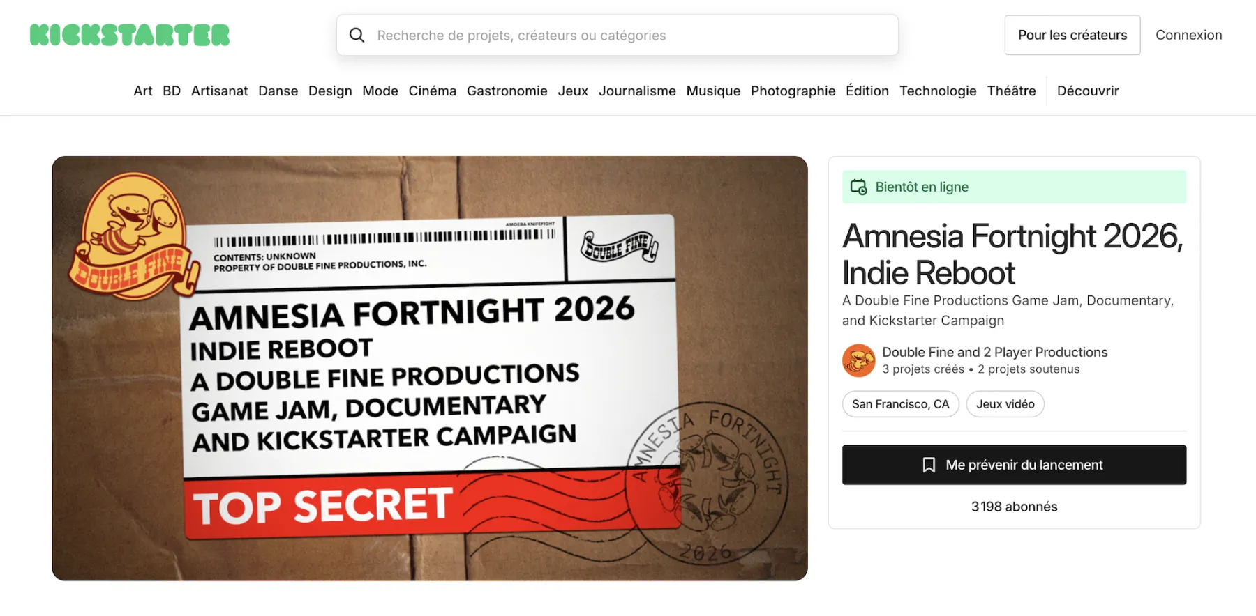 Double Fine - Kickstarter Double Fine - Kickstarter