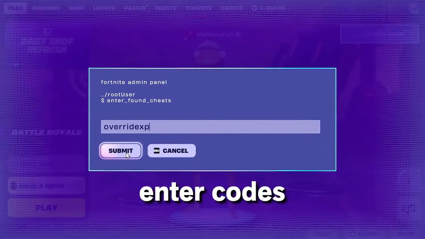 Lobby Override Fortnite