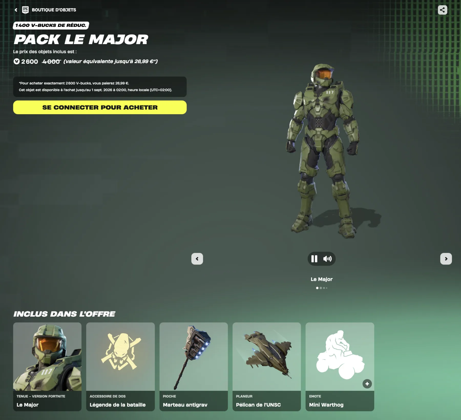 Fortnite - Pack Le Major Fortnite - Pack Le Major