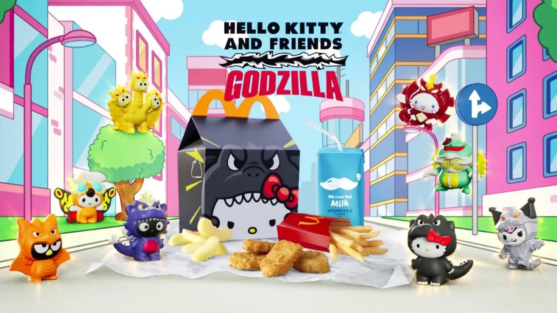 Hello Kitty x Godzilla - mcdonalds Hello Kitty x Godzilla - mcdonalds