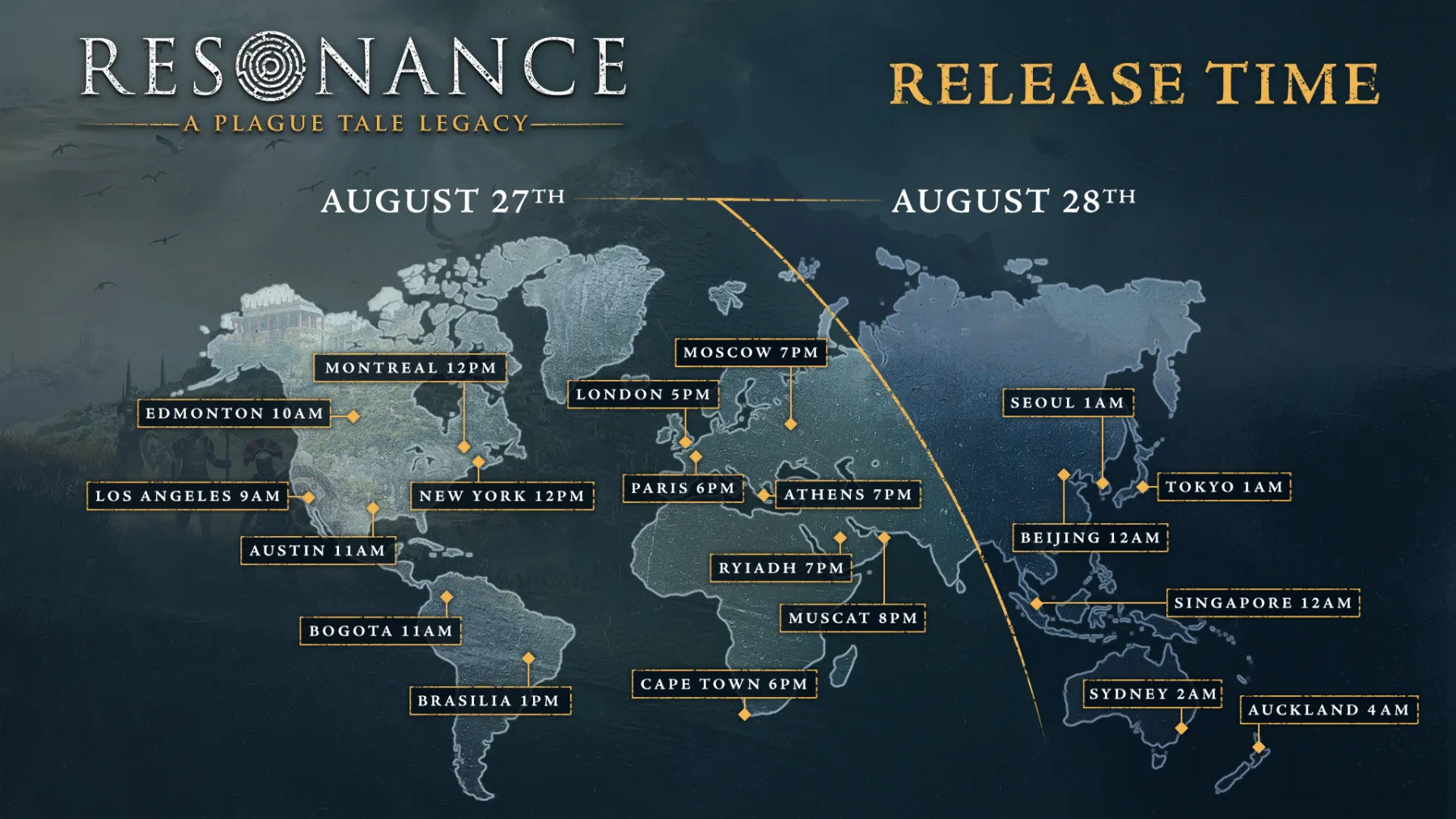 Carte des sorties Resonance: A Plague Tale