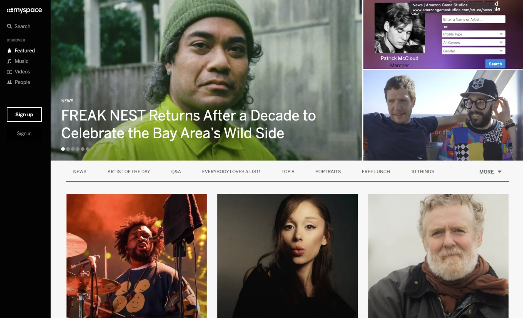 Portail MySpace