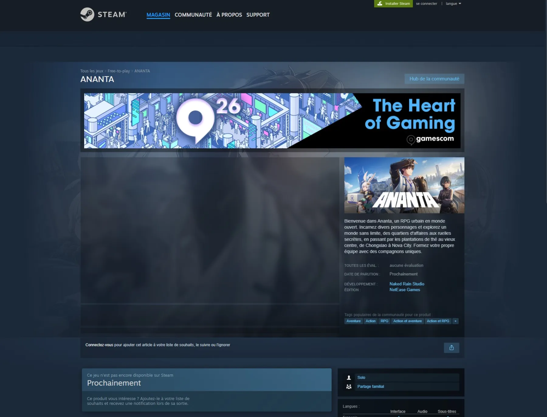 Steam en panne