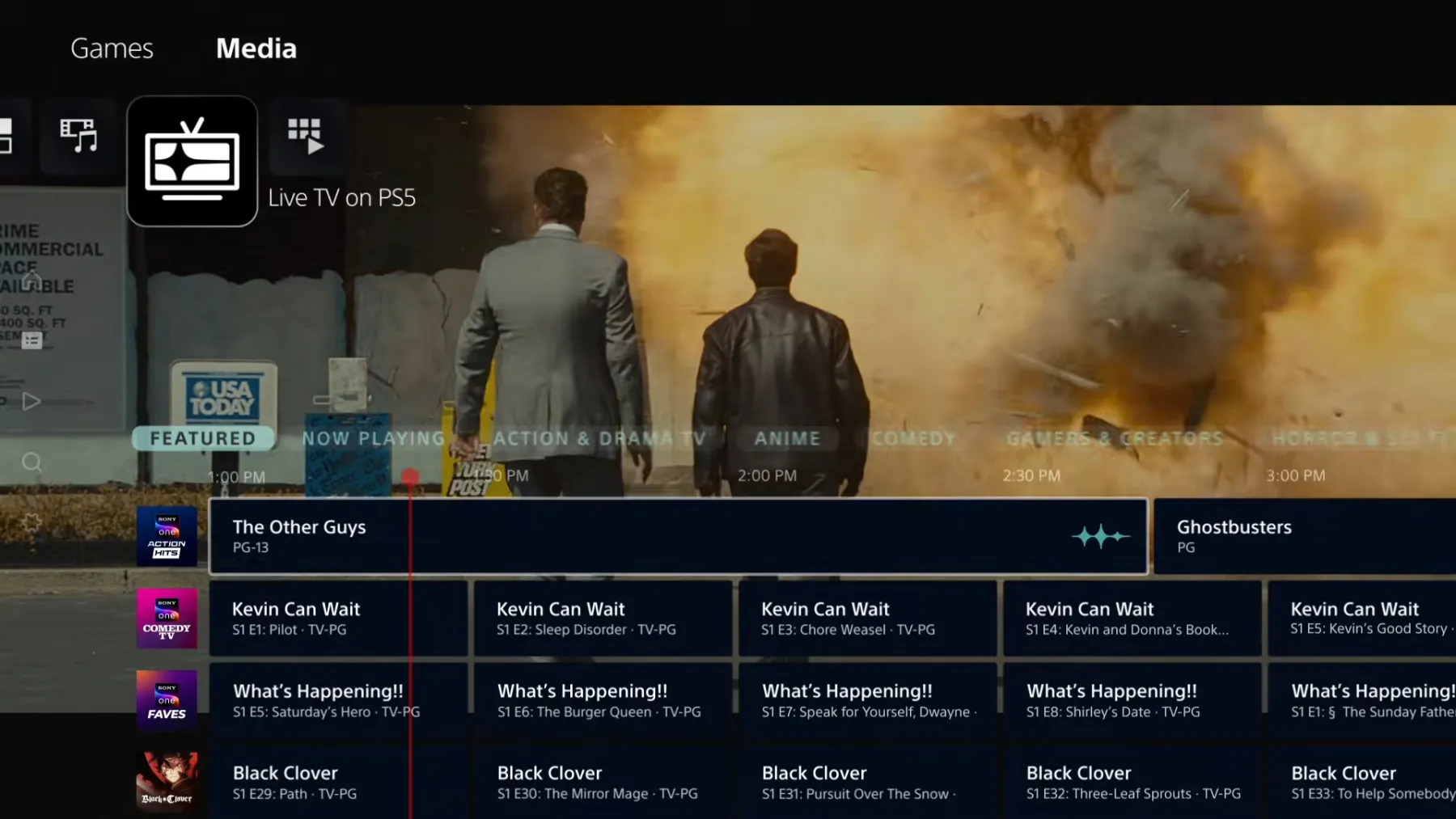 Live Tv on PS5