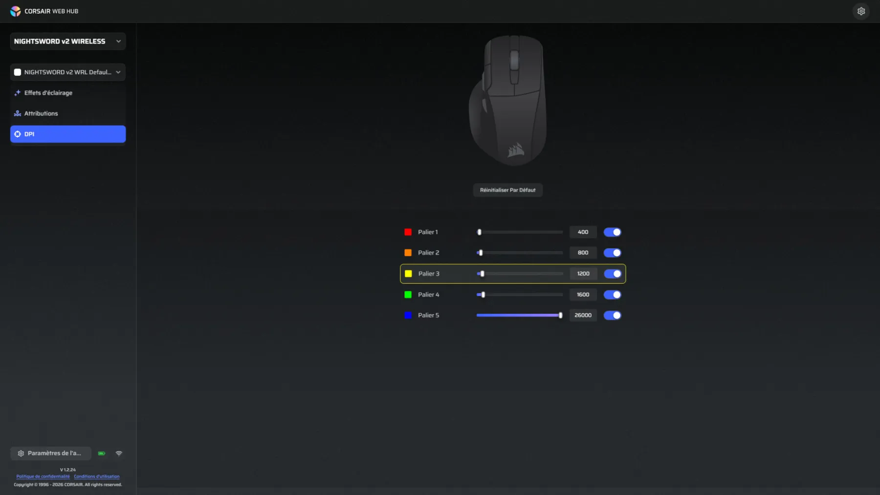 Corsair Web Hub - DPI
