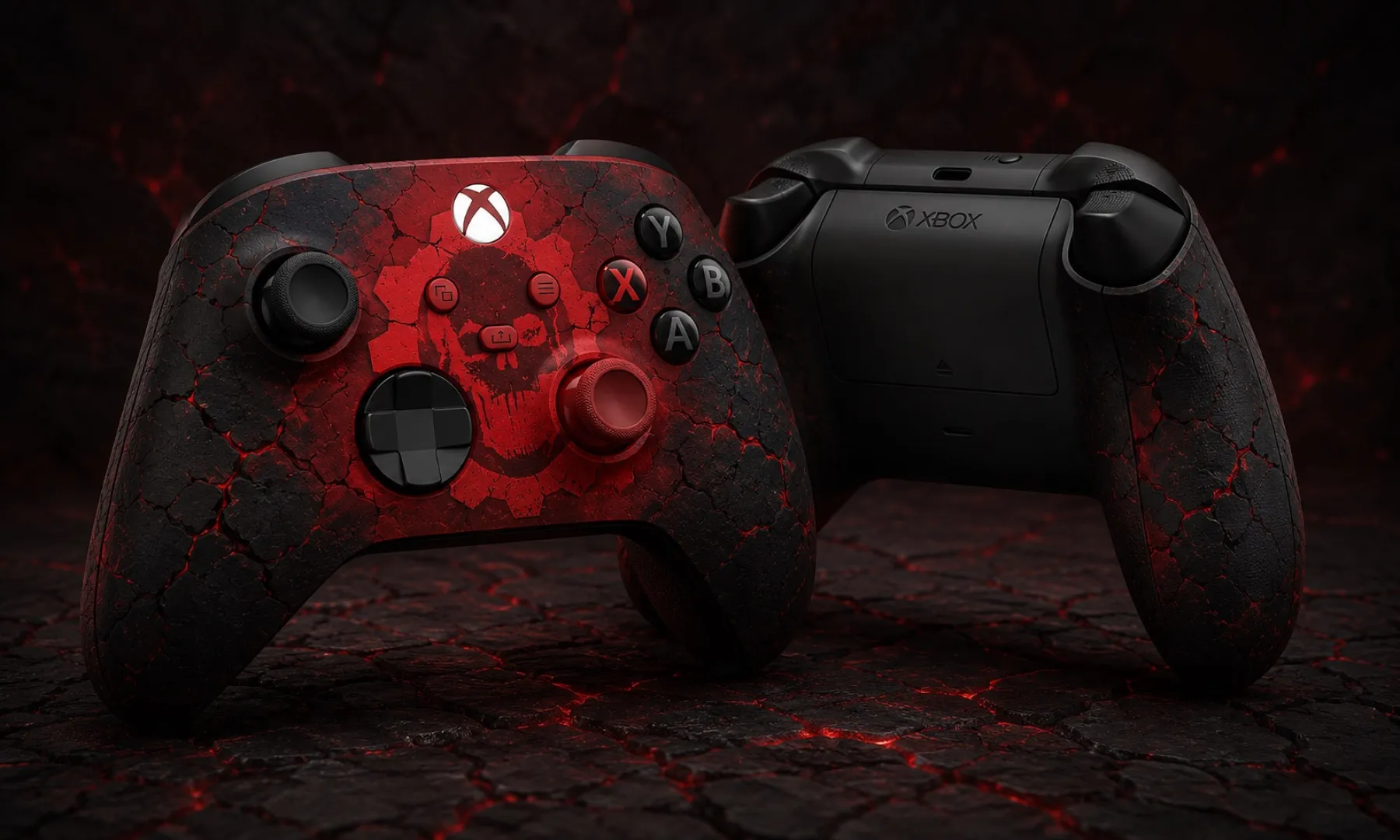 concept généré par IA - manette Xbox Gears of War E-Day Storm King