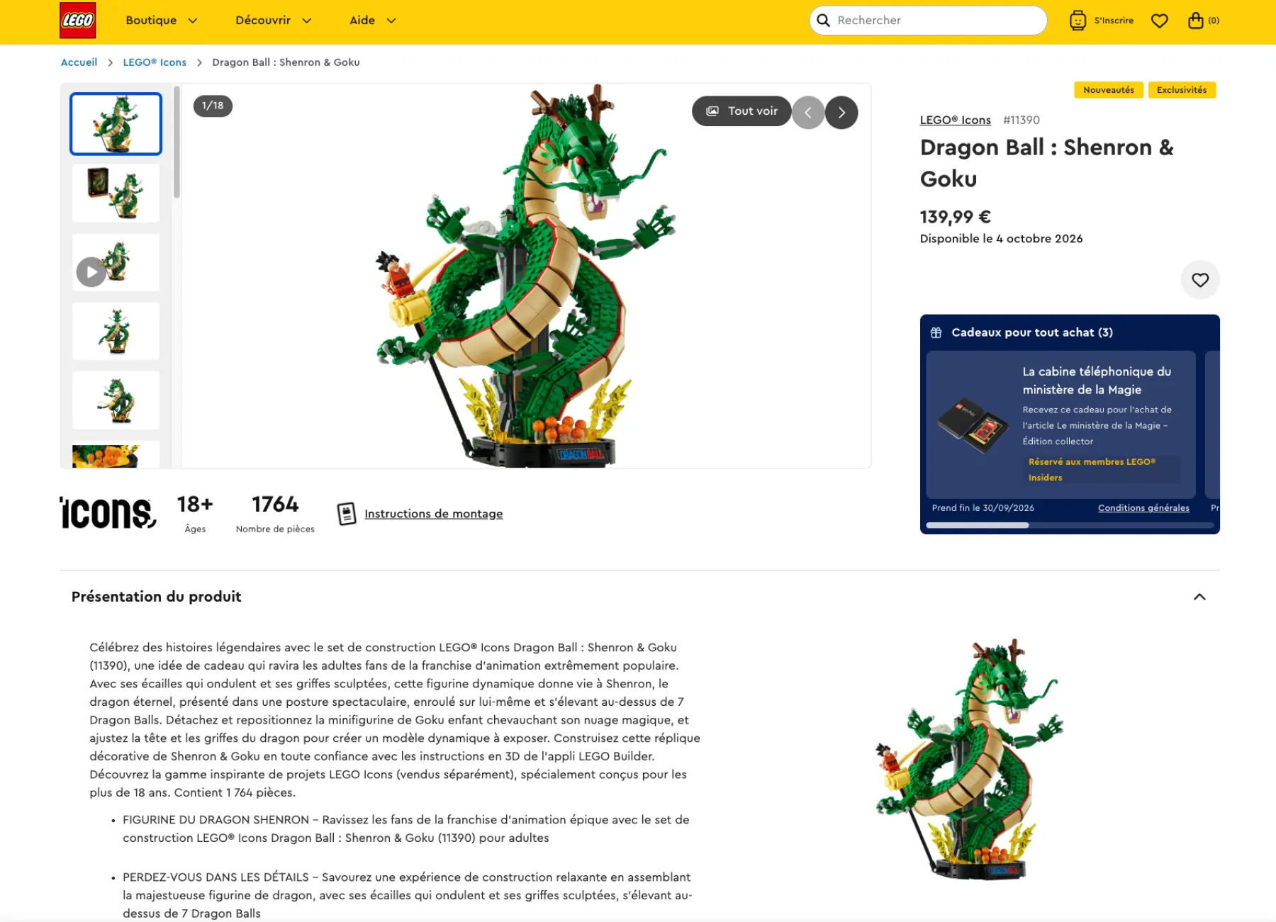 LEGO Dragon Ball : Shenron & Goku LEGO Dragon Ball : Shenron & Goku