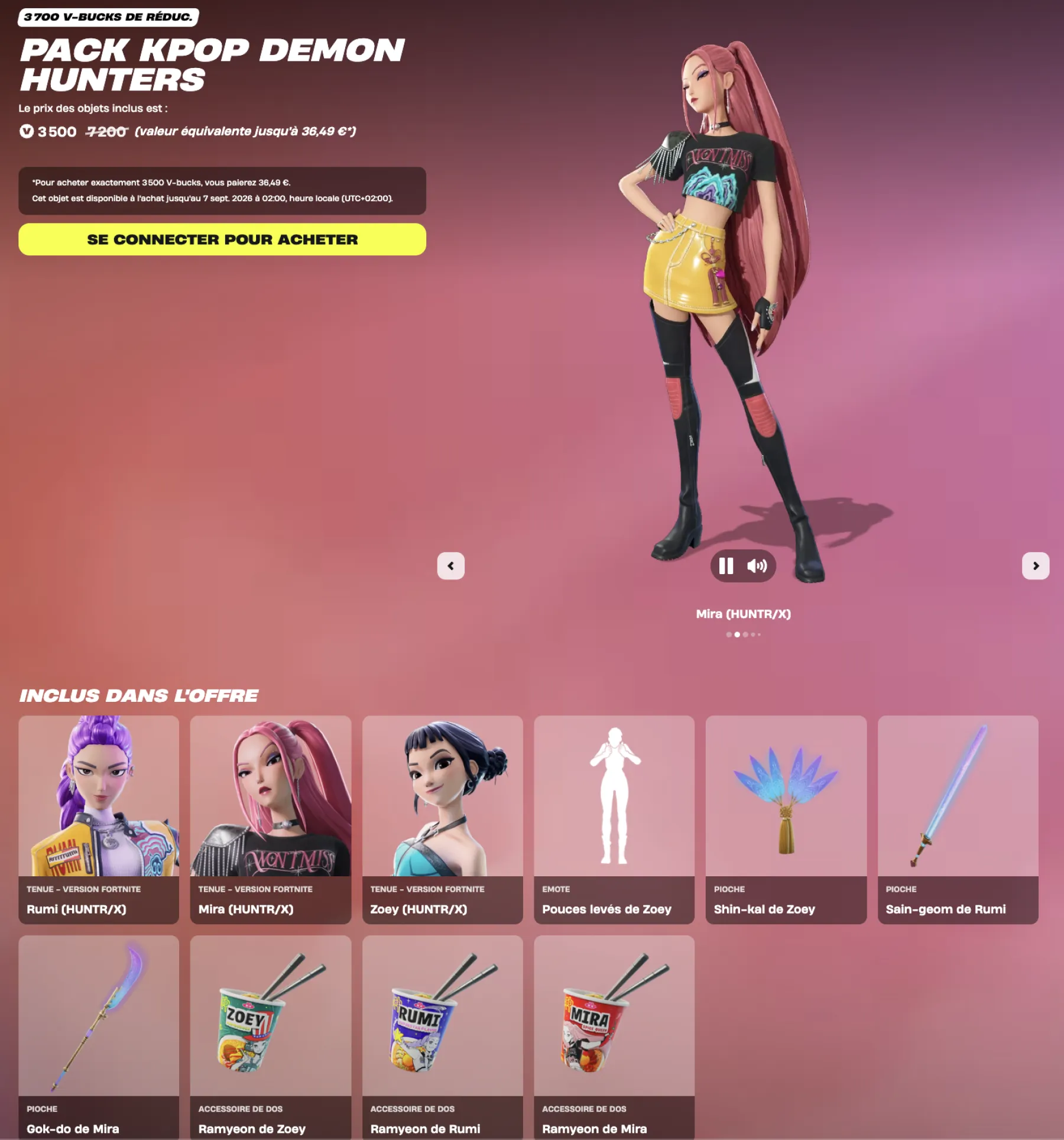 Fortnite x K-Pop Demon Hunters