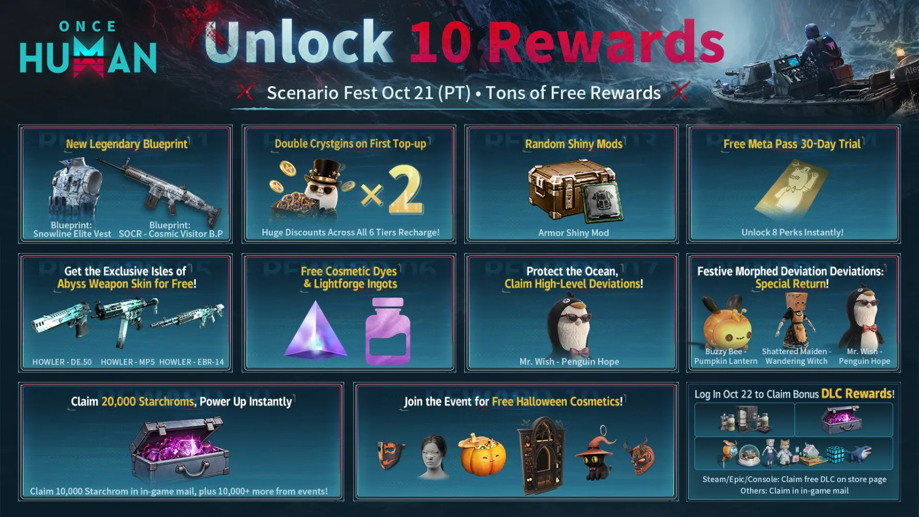 Once Human cadeaux du DLC