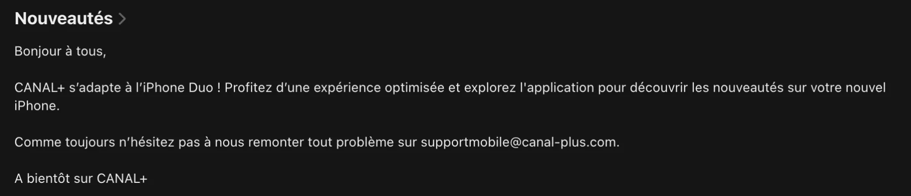 Canal + Apple Store Canal + Apple Store
