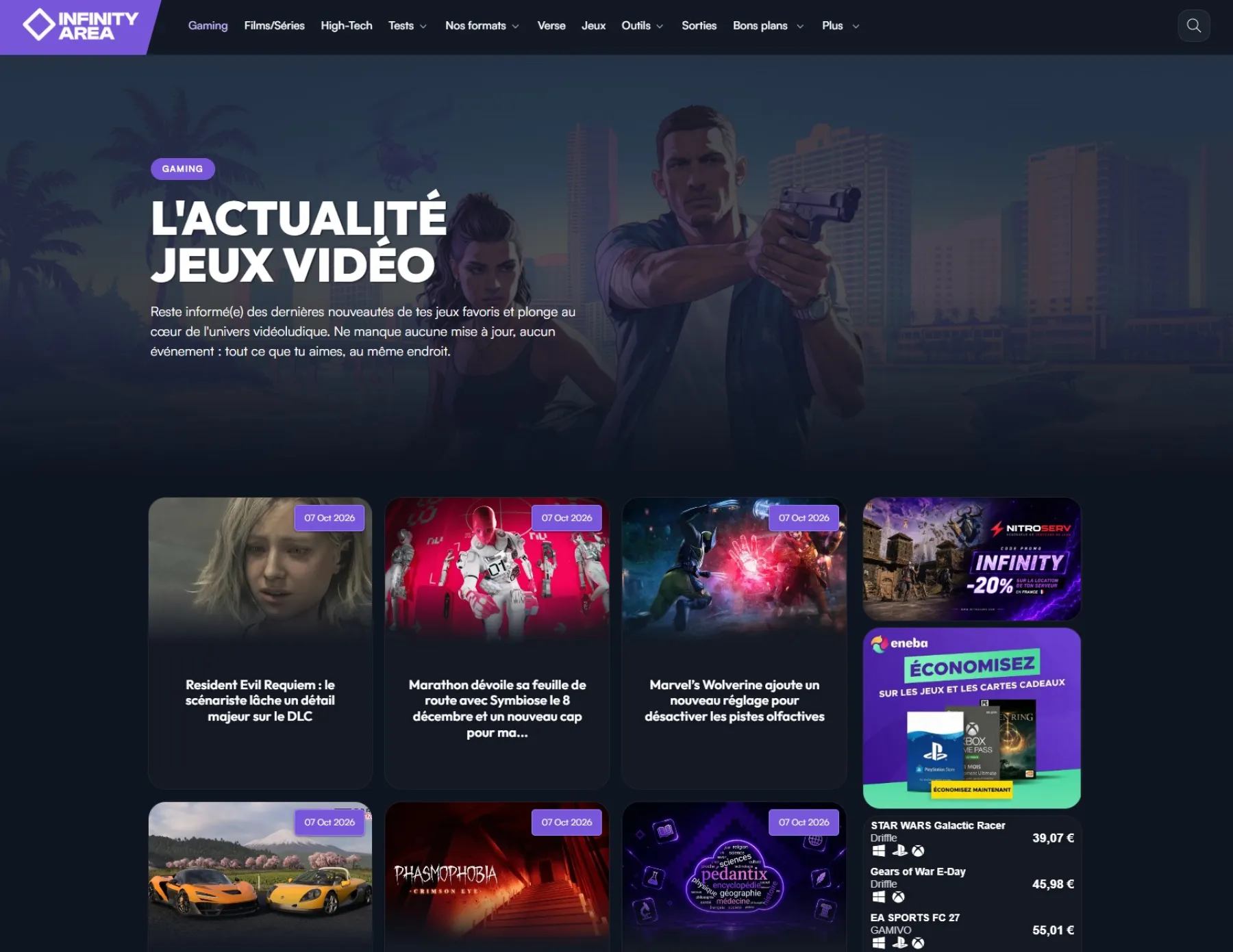 Site web INFINITY AREA