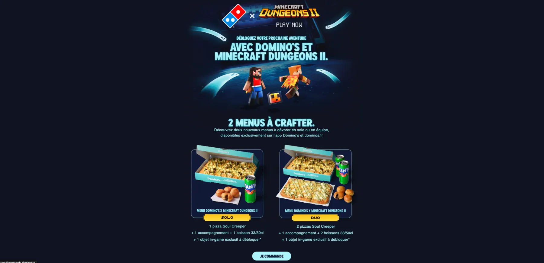 Domino’s x Minecraft Dungeons II