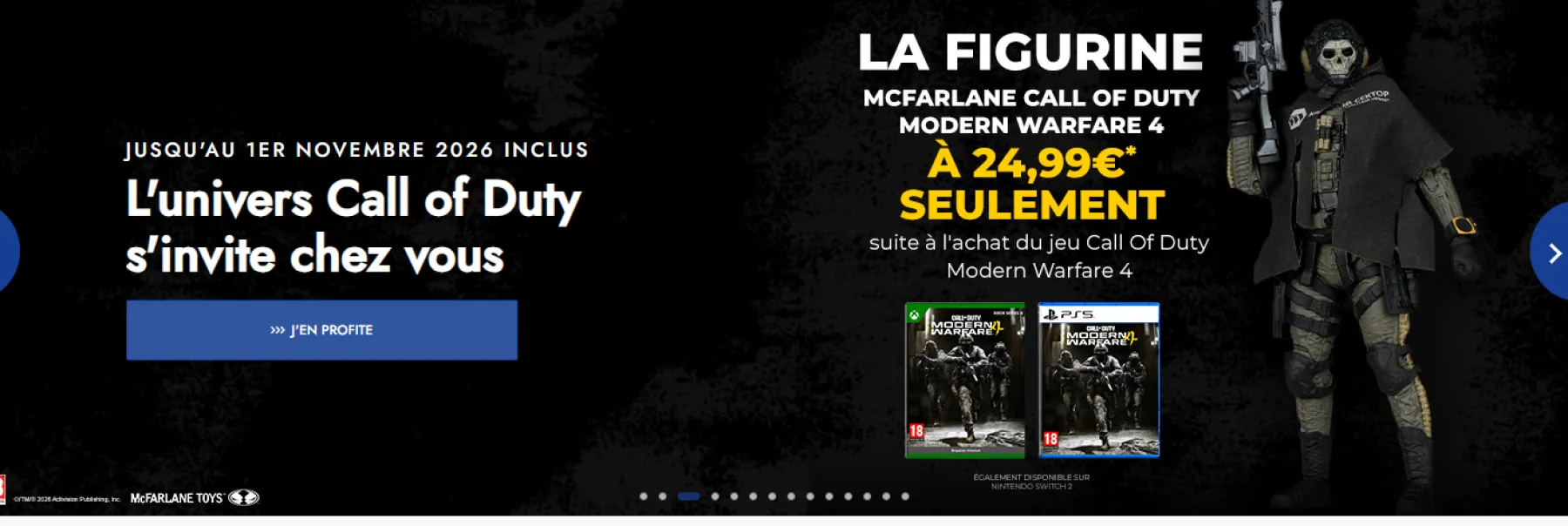 Micromania Micromania bandeau de l'offre Ghost