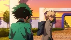 Katsuki sur la ligne de départ